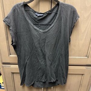 Women's Black V-Neck Top